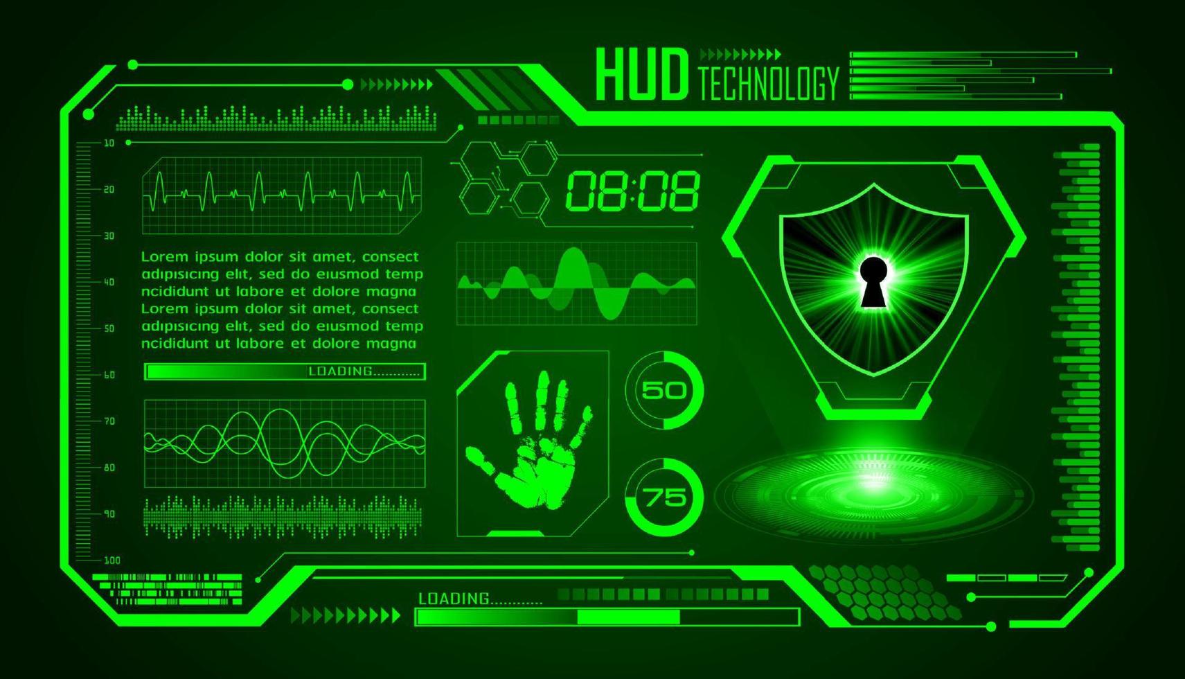 moderno hud tecnologia schermo sfondo vettore