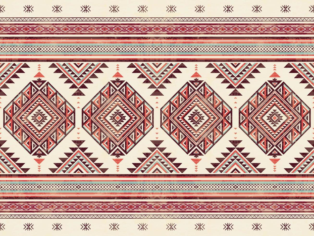 nativo americano indiano ornamento modello geometrico etnico tessile tessitura tribale azteco modello navajo messicano tessuto senza cuciture vettore decorazione moda