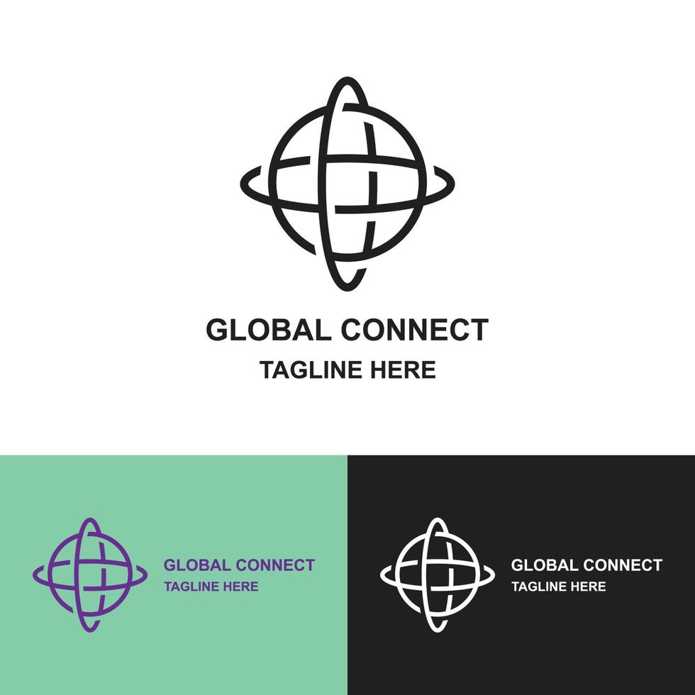 globale Collegare logo design modello. vettore