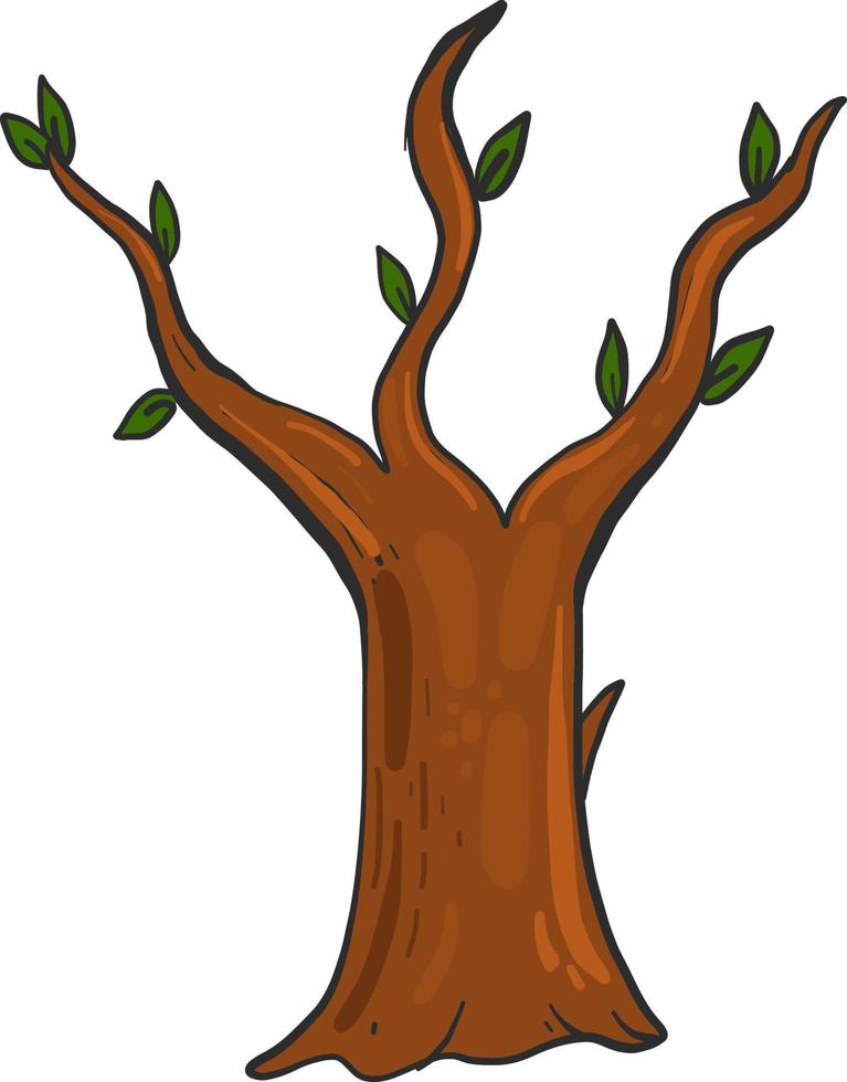 spoglio albero, illustrazione, vettore su bianca sfondo.