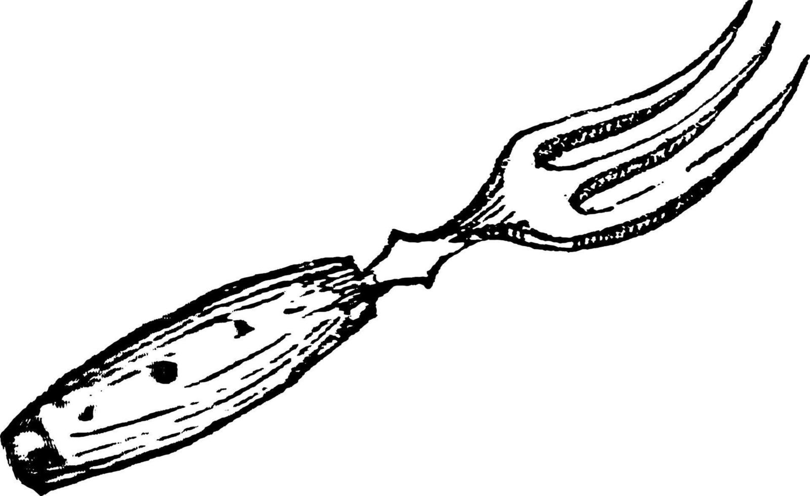 forchetta, Vintage ▾ illustrazione vettore