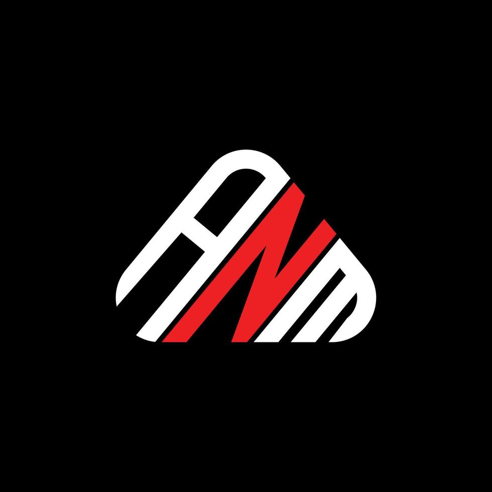 anm lettera logo creativo design con vettore grafico, anm semplice e moderno logo nel triangolo forma.