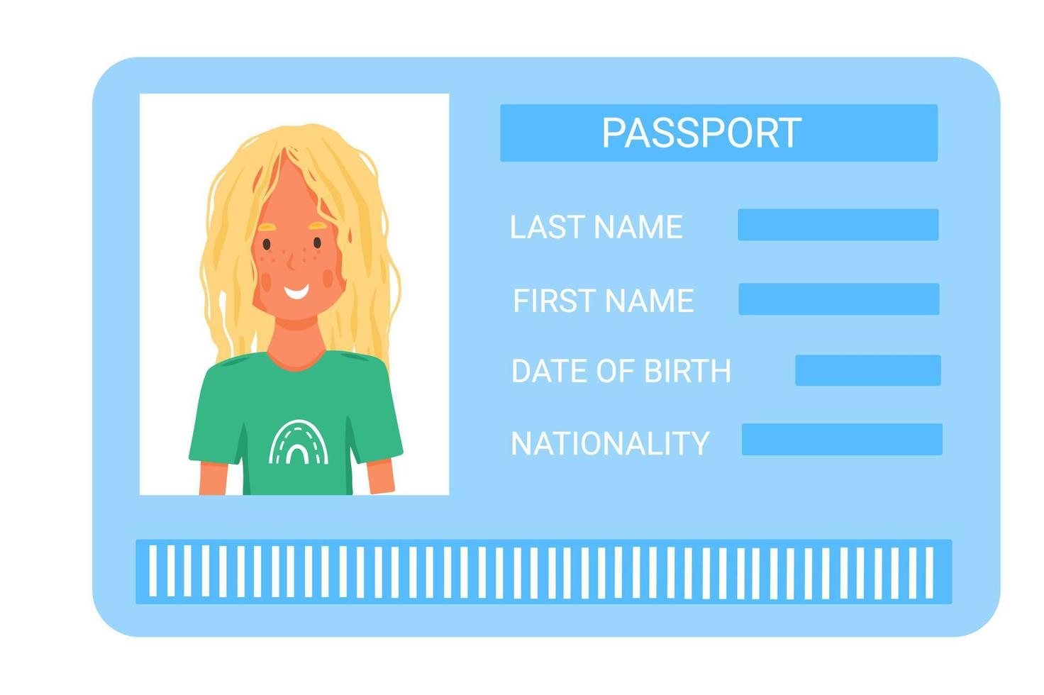 capretto passaporto con foto vettore