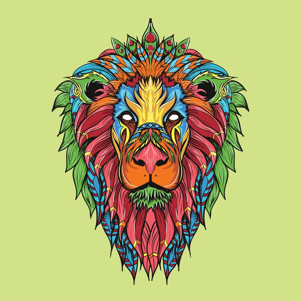 vettore illustrazione di un' leoni testa