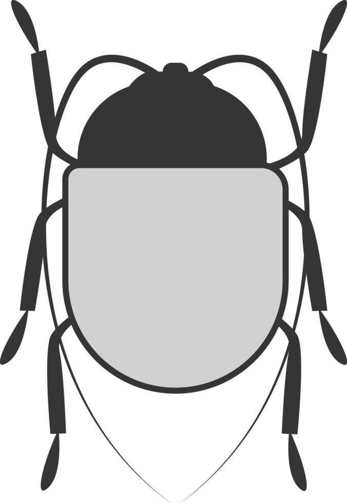 grigio scarafaggio, illustrazione, vettore su bianca sfondo.
