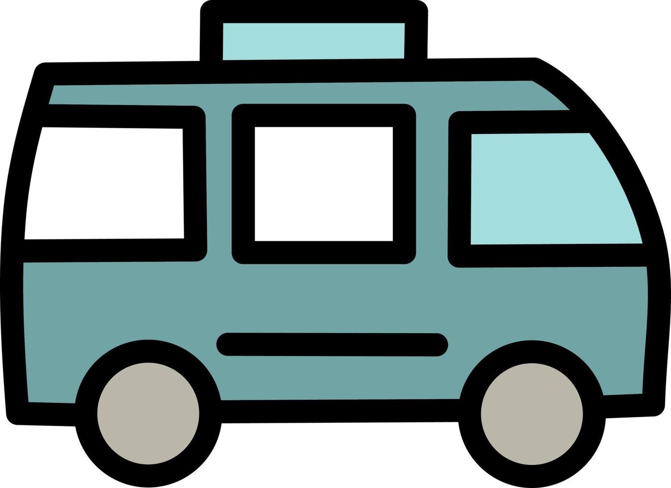 trasporto mini autobus, illustrazione, vettore su un' bianca sfondo.