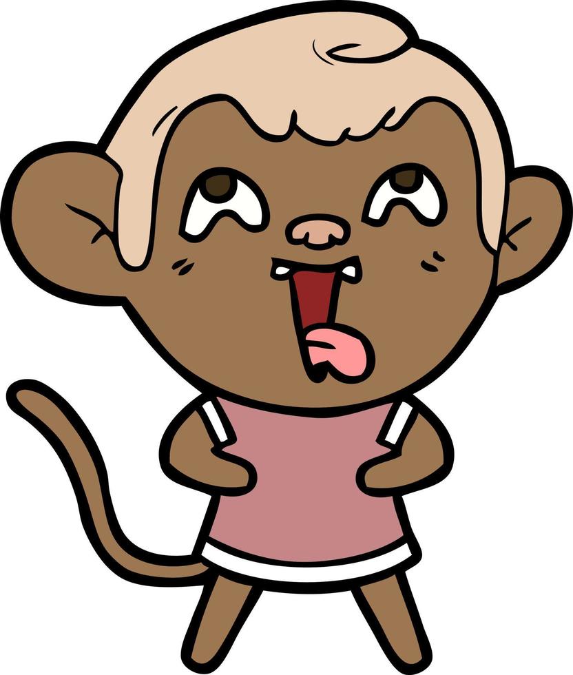 vettore scimmia personaggio nel cartone animato stile