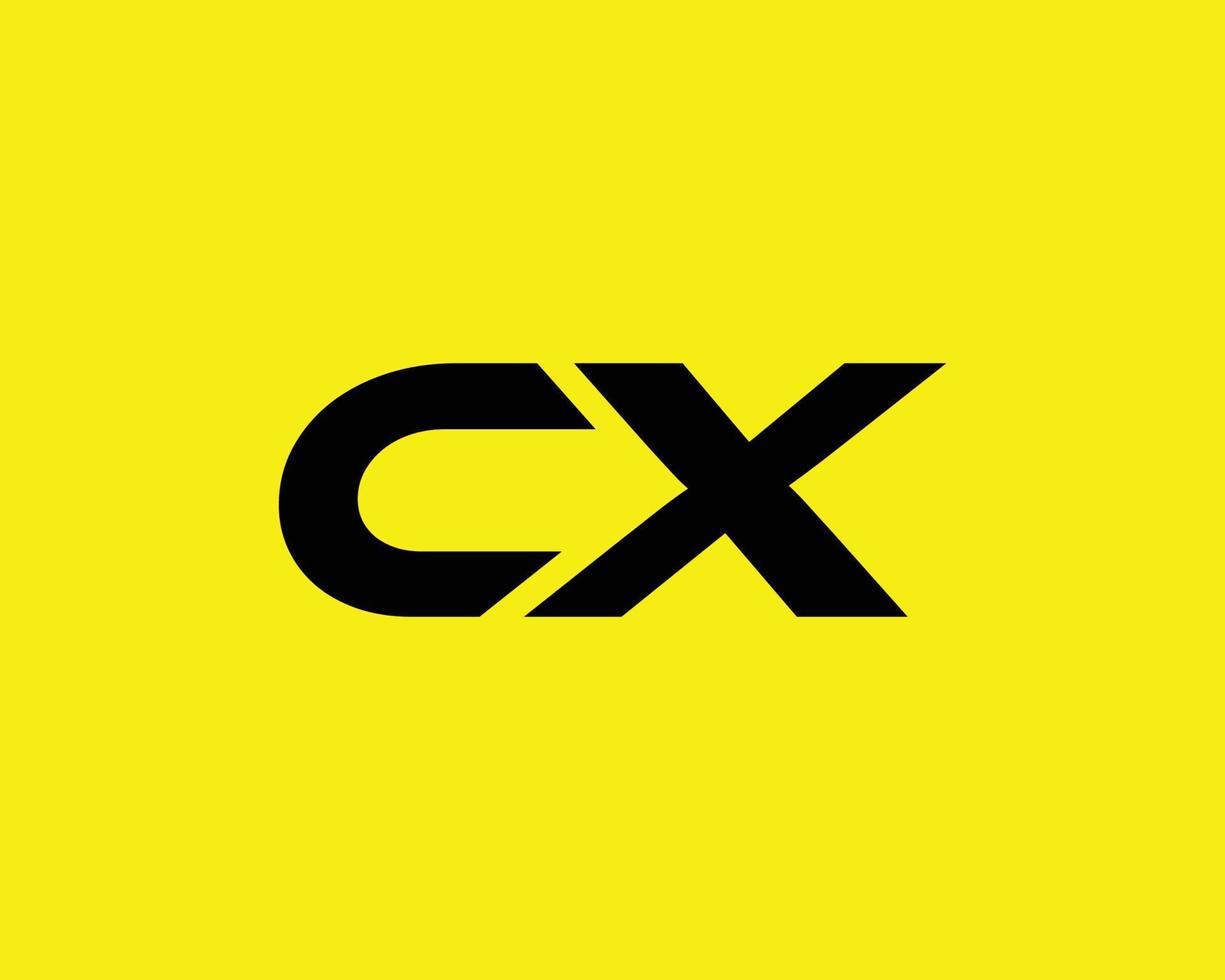 cx xc logo design vettore modello
