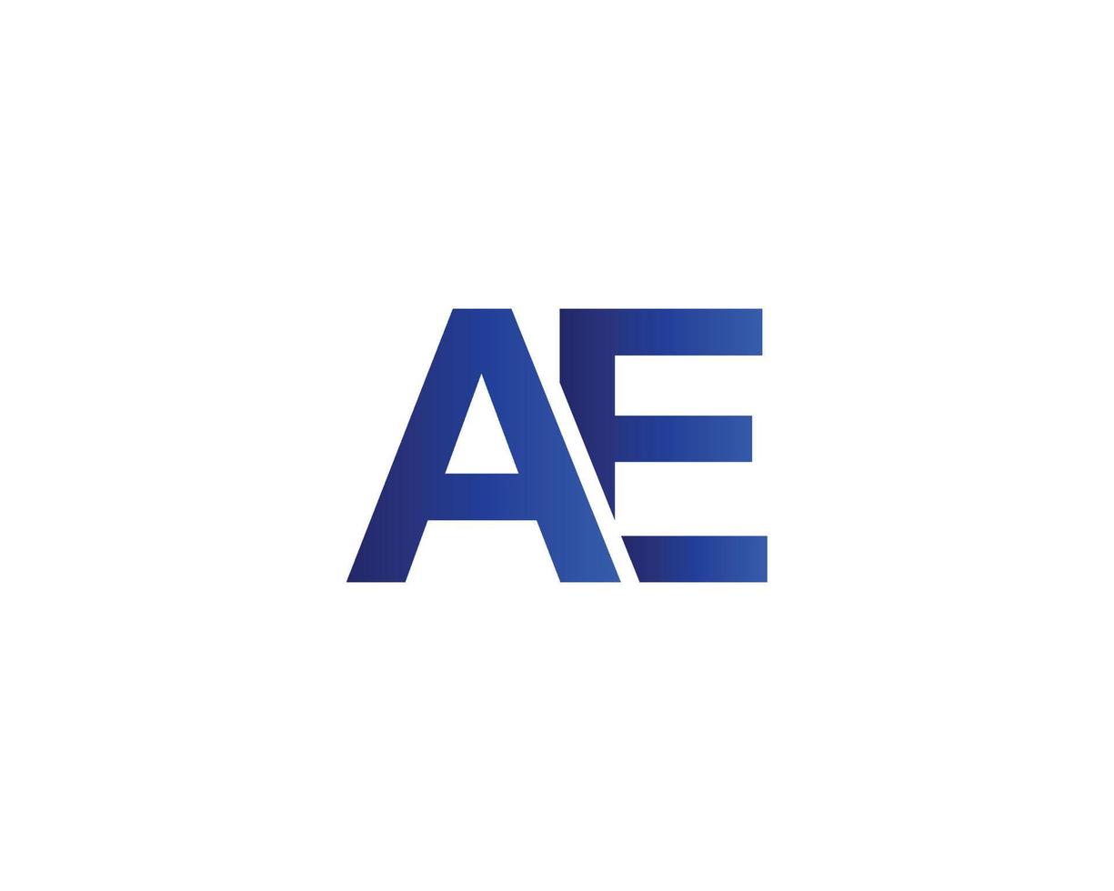 ae logo design vettore modello