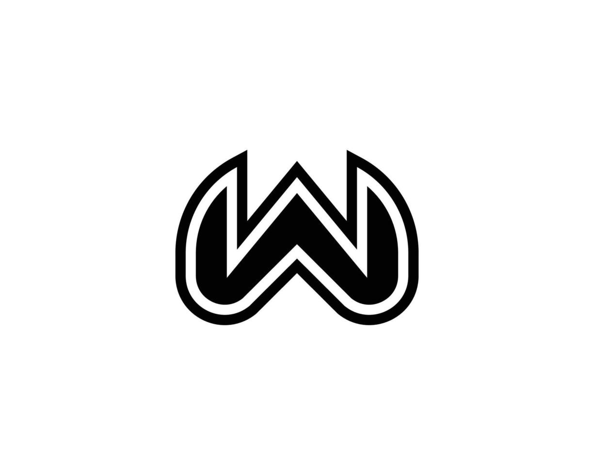 w logo design vettore modello