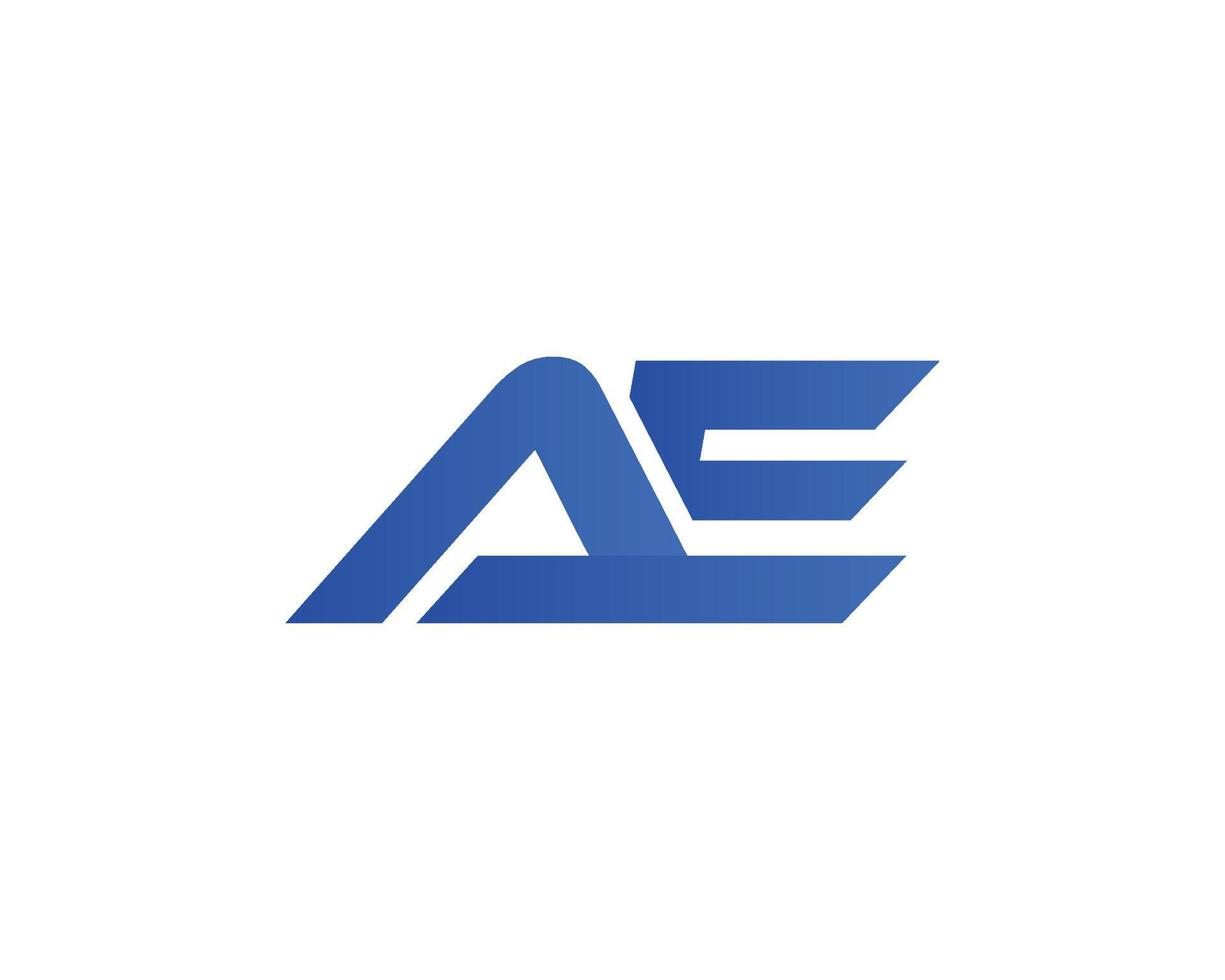 ae logo design vettore modello