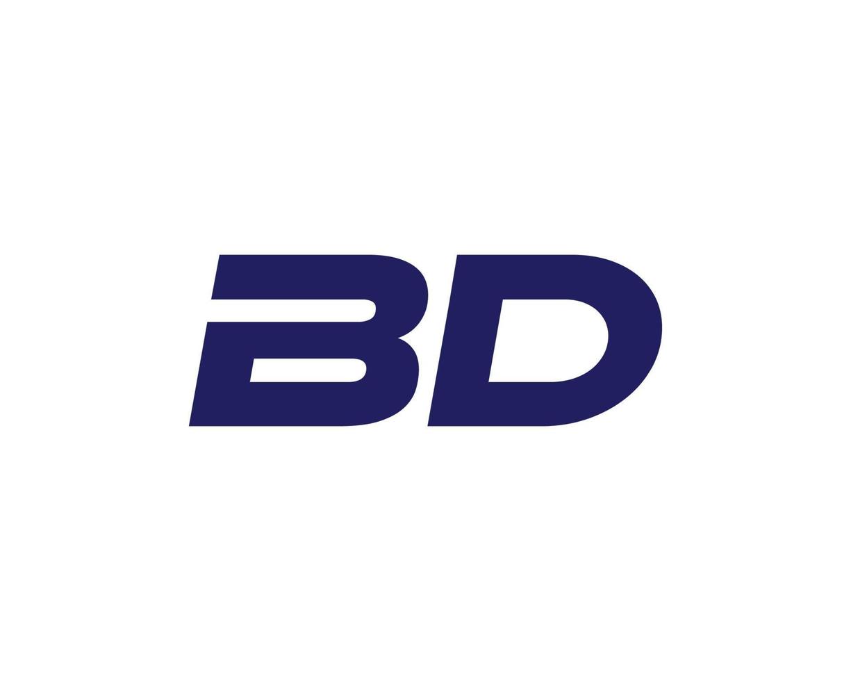 bd db logo design vettore modello