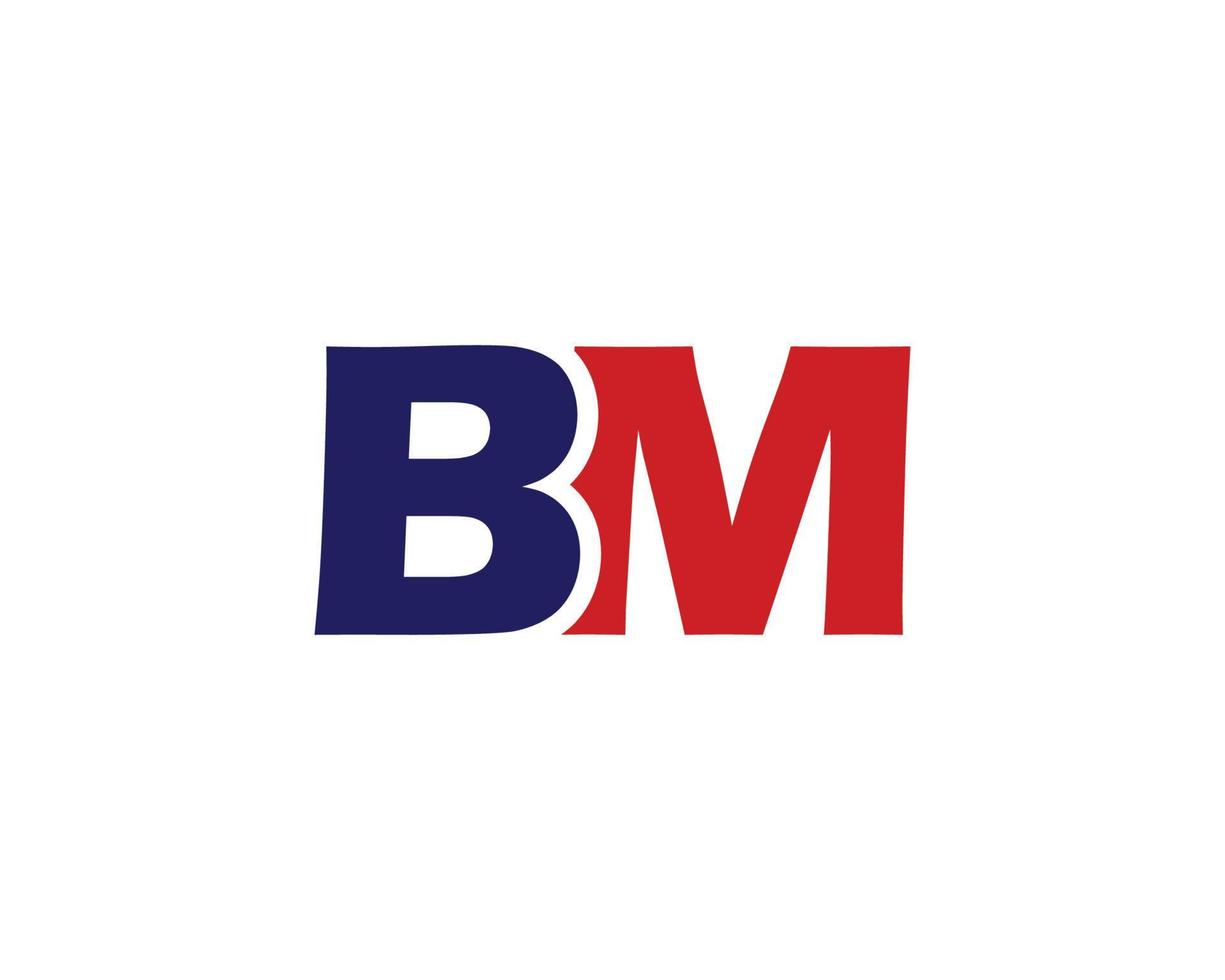 bm mb logo design vettore modello