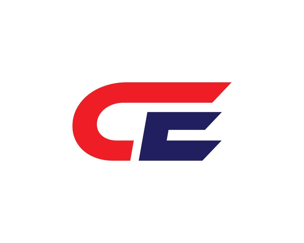 ce ec logo design vettore modello