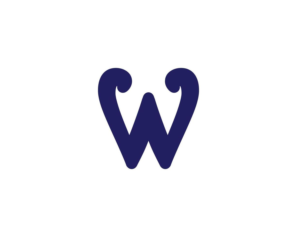 w logo design vettore modello