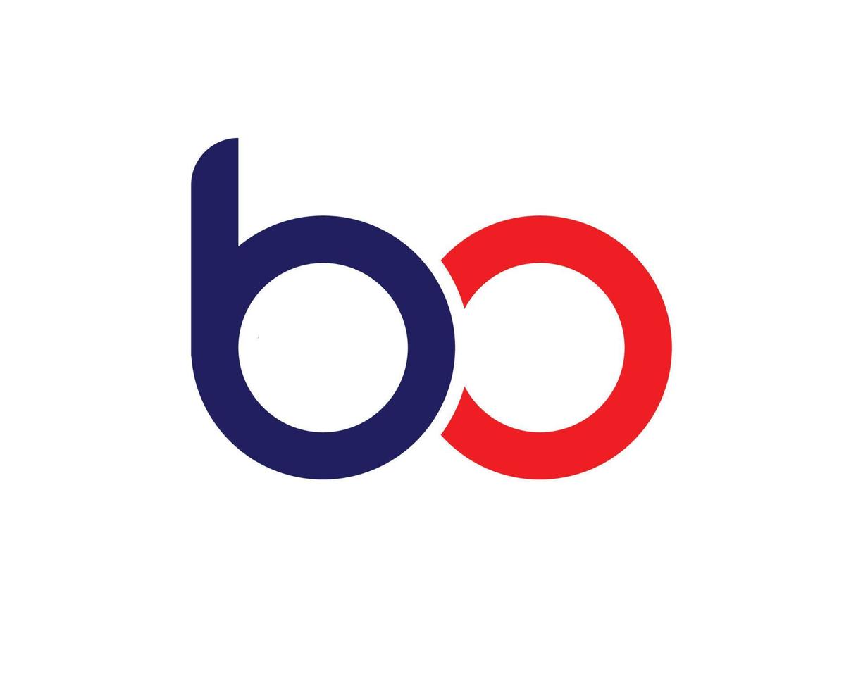 bo ob logo design vettore modello