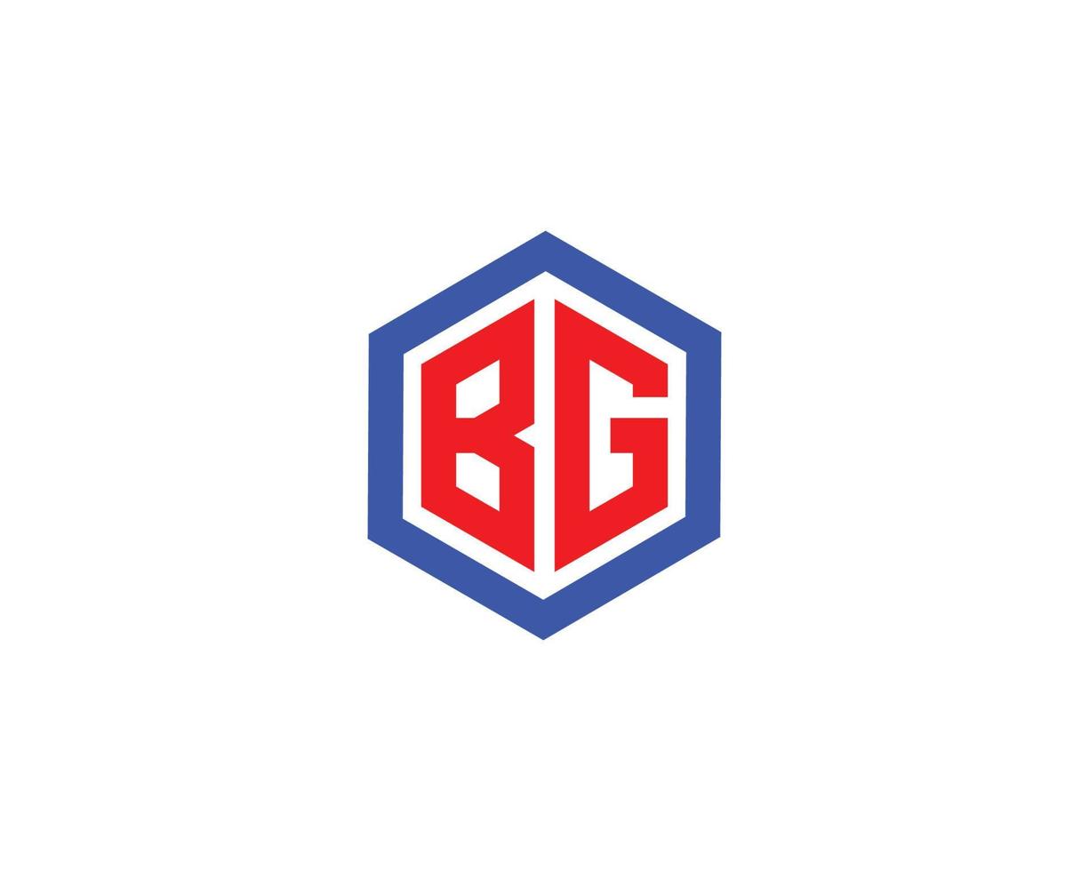 bg gb logo design vettore modello