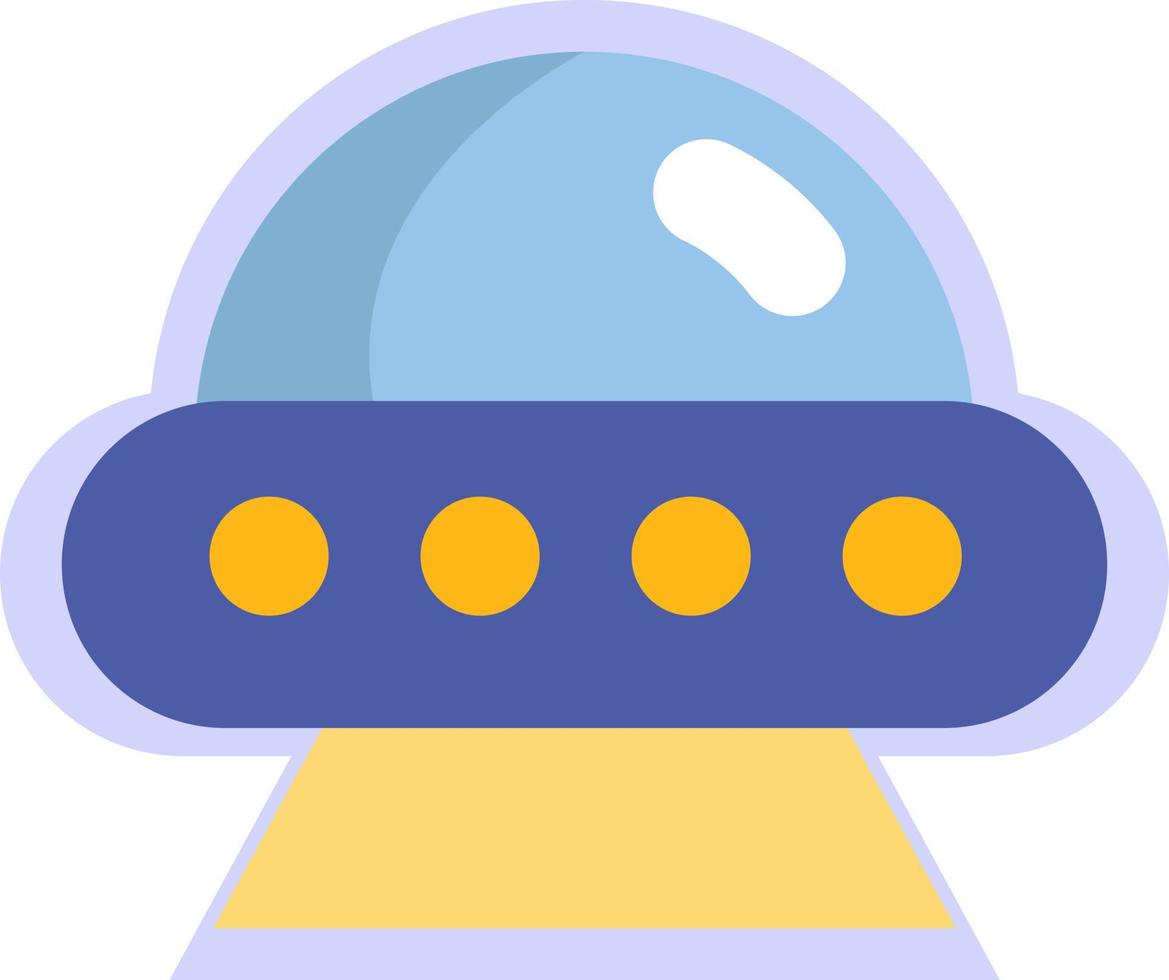 blu alieno nave, illustrazione, vettore su un' bianca sfondo.