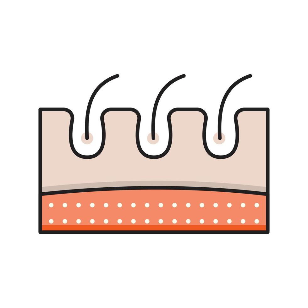 illustrazione vettoriale dei capelli su uno sfondo. simboli di qualità premium. icone vettoriali per il concetto e la progettazione grafica.