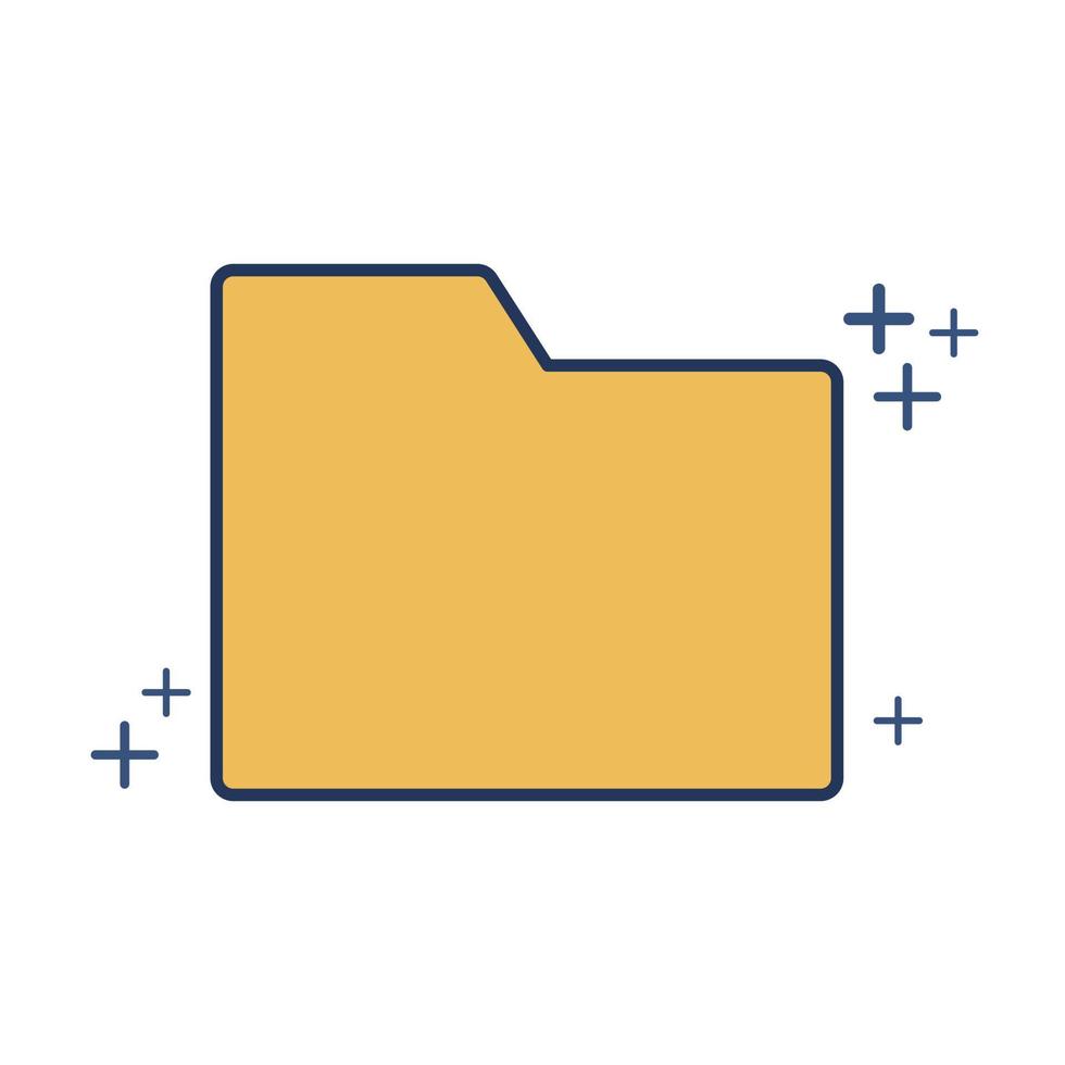 cartella icona vettore illustrazione glifo stile design con colore e più cartello. isolato su bianca sfondo.