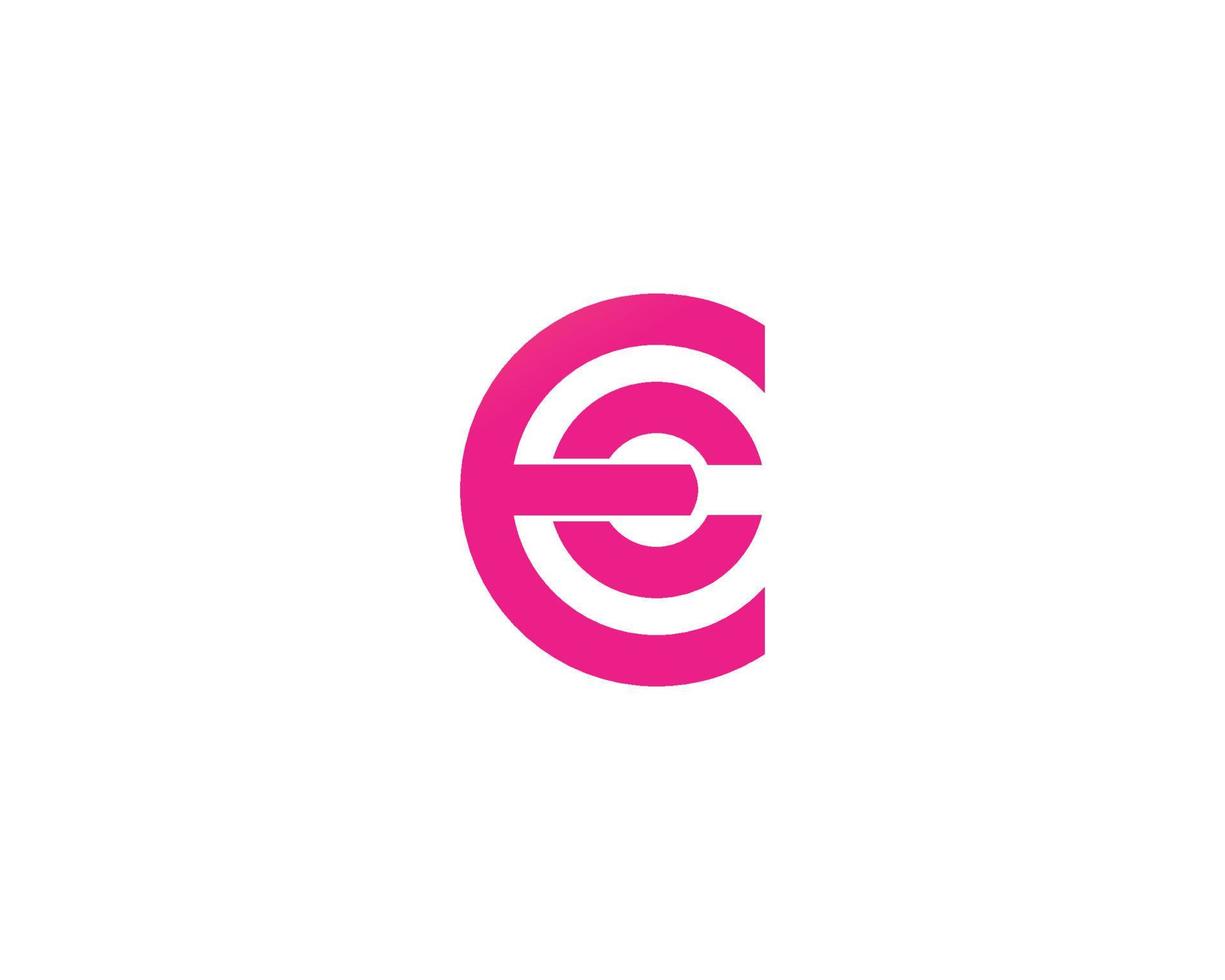 ec ce logo design vettore modello