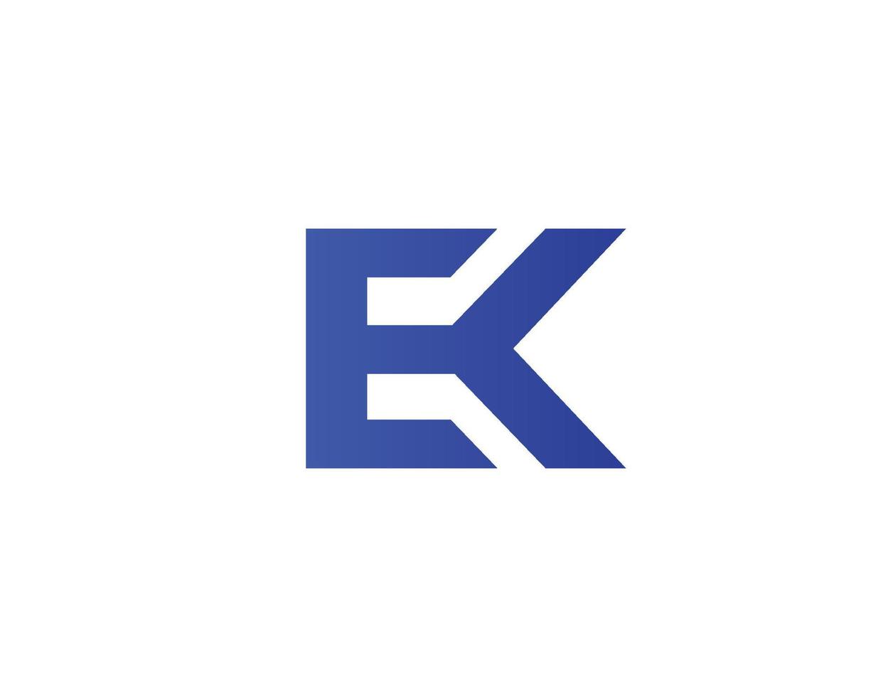 ek ke logo design vettore modello