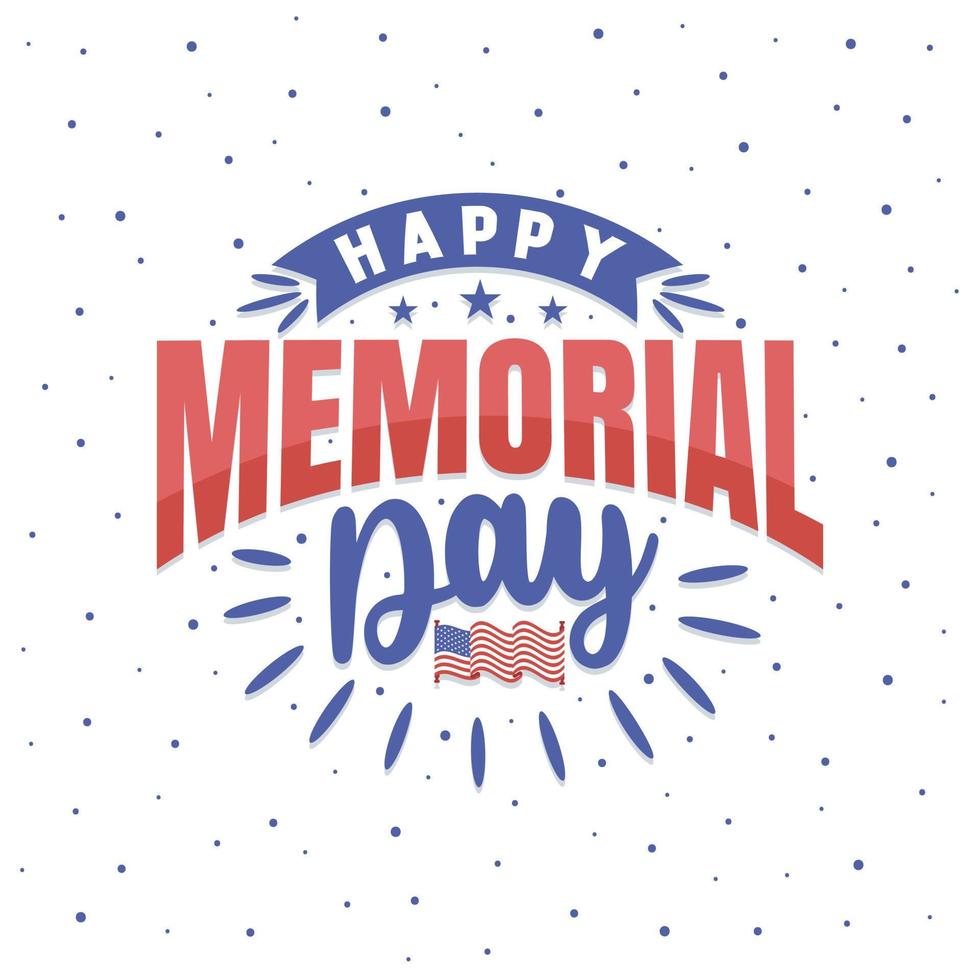 contento memoriale giorno, 4 ° di luglio America indipendenza giorno lettering gratuito vettore