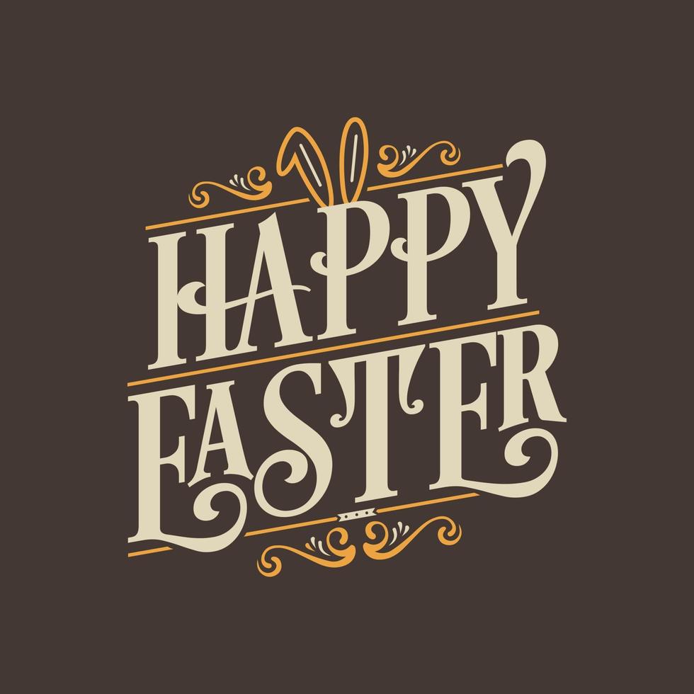 contento Pasqua, bellissimo calligrafico Pasqua design vettore