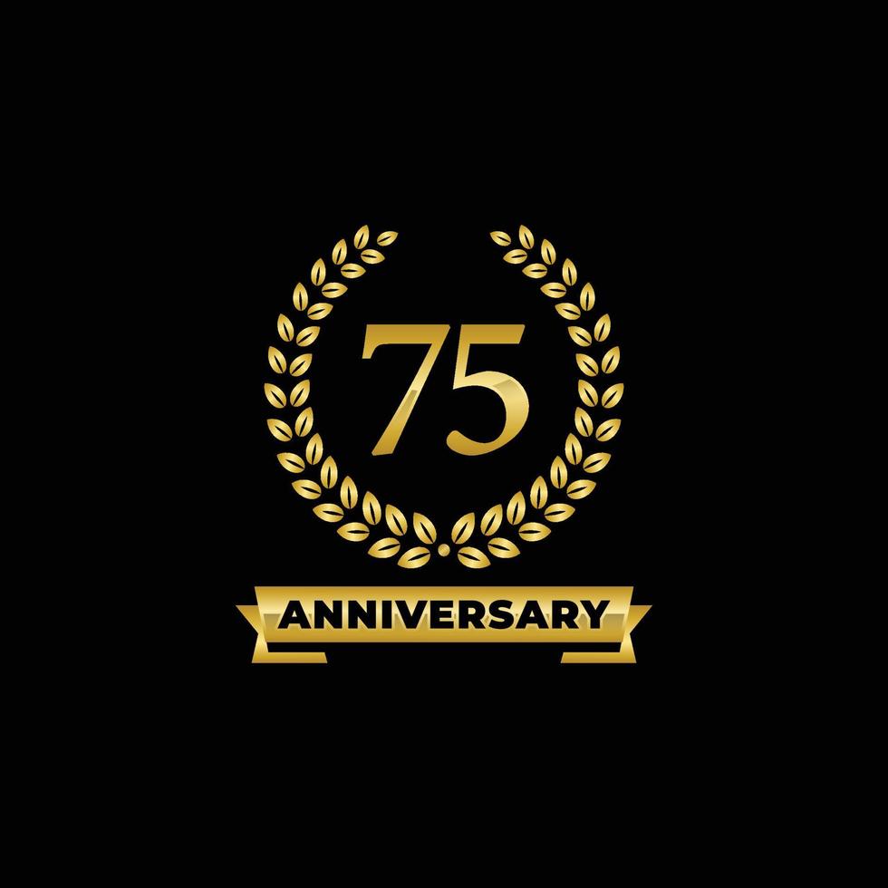 75 anni anniversario festeggiare logo vettore