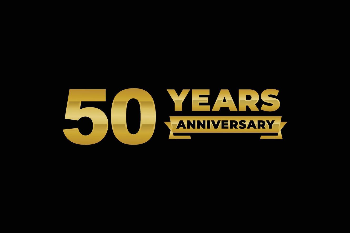 50 anni anniversario festeggiare logo vettore