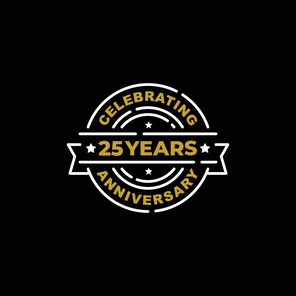 25 anni anniversario celebrazione logo vettore