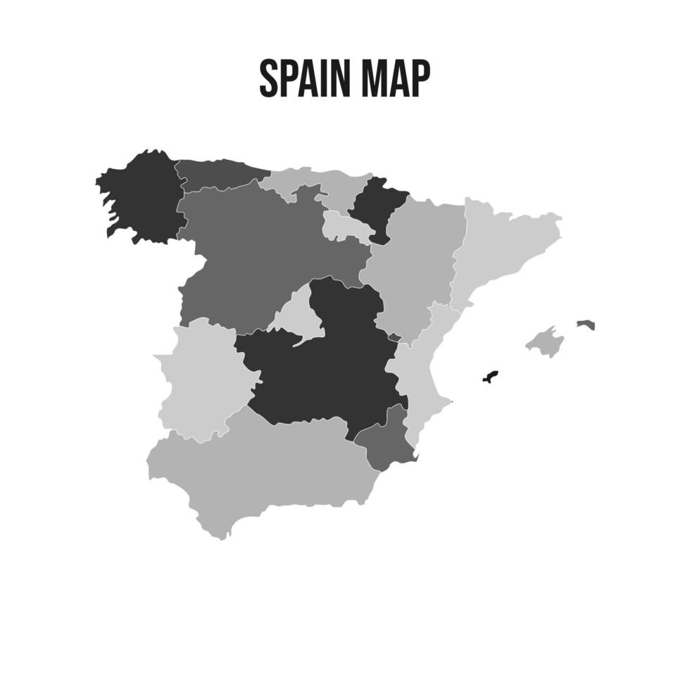 Spagna carta geografica vettore. Spagna carta geografica con territorio linea. vettore illustrazione semplice Spagna mappe.