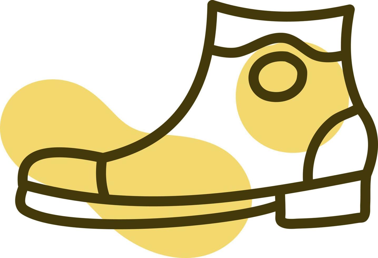 logoro su giallo scarpe, illustrazione, vettore, su un' bianca sfondo. vettore