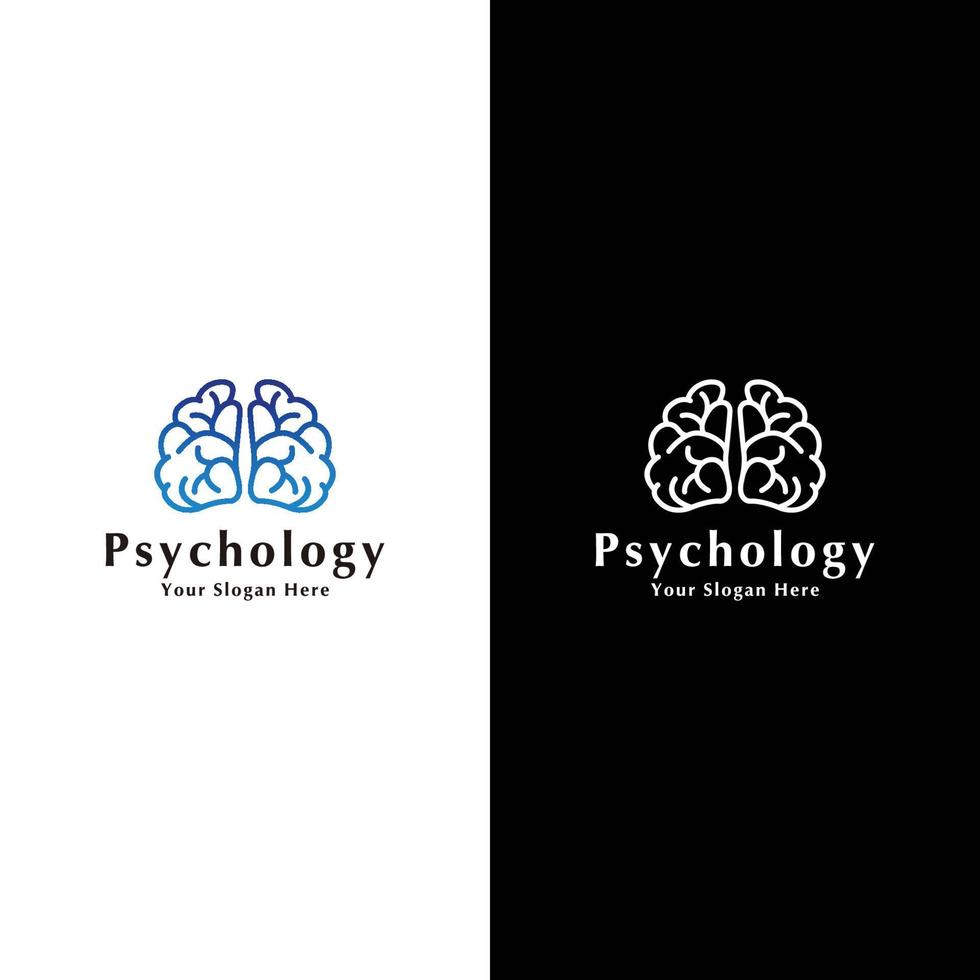 psicologia logo design icona modello vettore