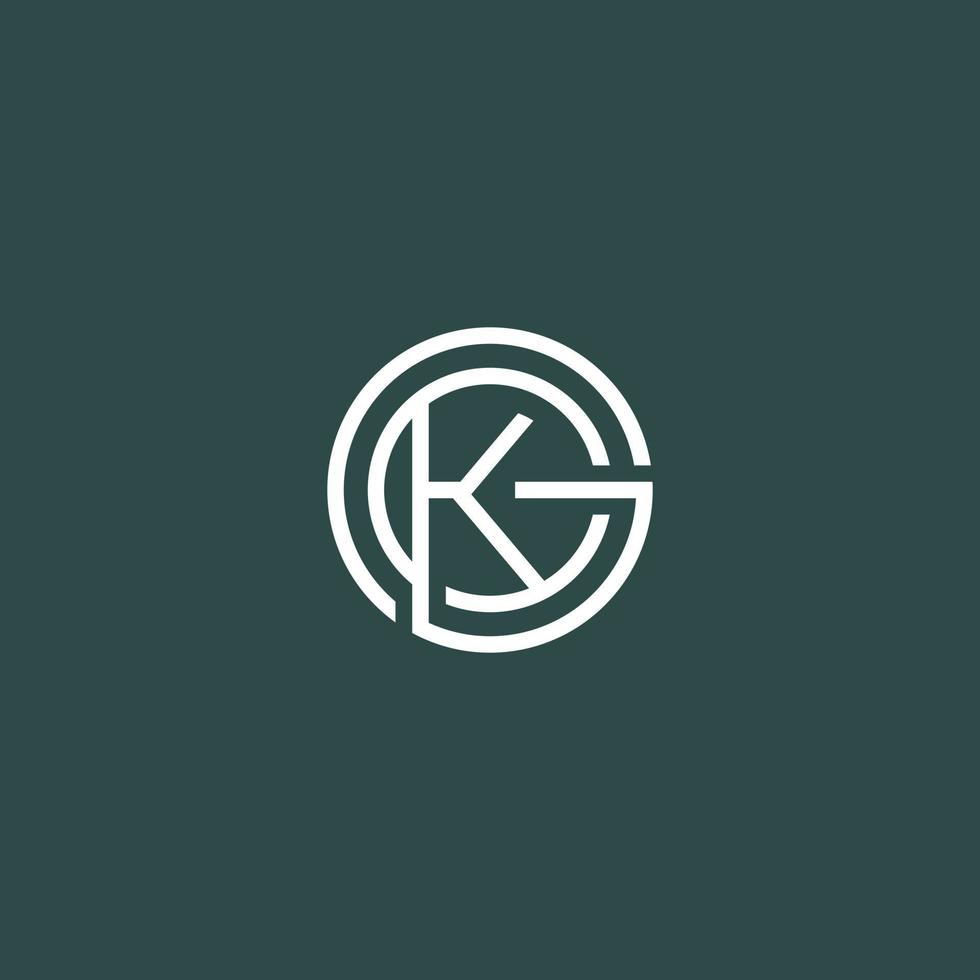 kg iniziale monogramma vettore icona illustrazione