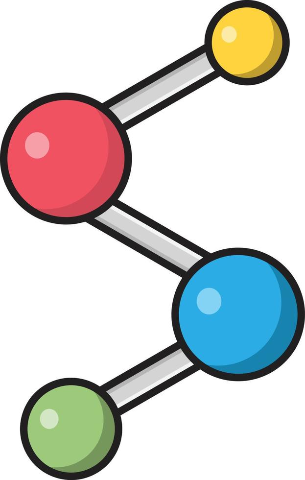 illustrazione vettoriale della molecola su uno sfondo. simboli di qualità premium. icone vettoriali per il concetto e la progettazione grafica.