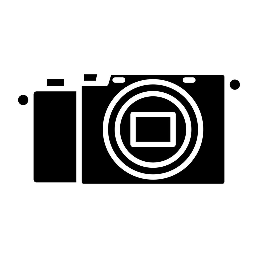 mirrorless telecamera icona stile vettore