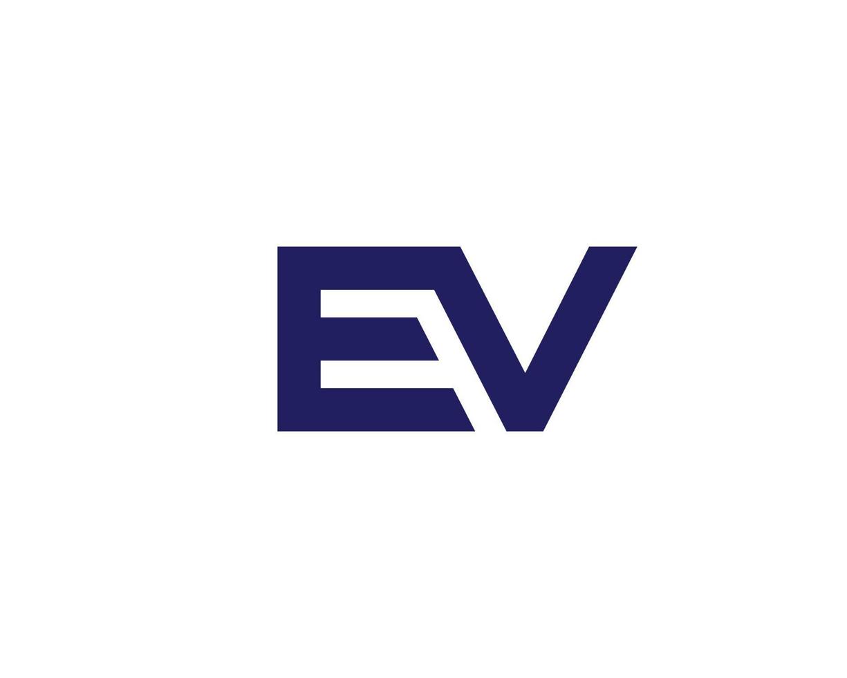 ev ve logo design vettore modello