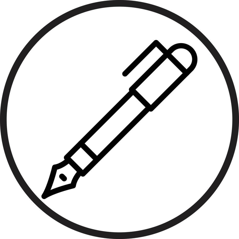 stile icona penna stilografica vettore