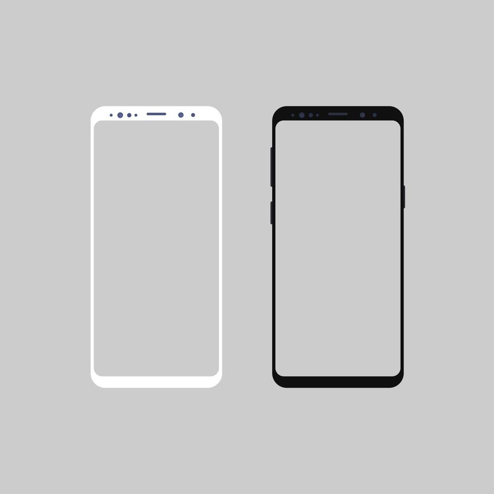 realistico isolato smartphone vettore illustrazione. mobile Telefono modello con vuoto schermo isolato su uno colore sfondo
