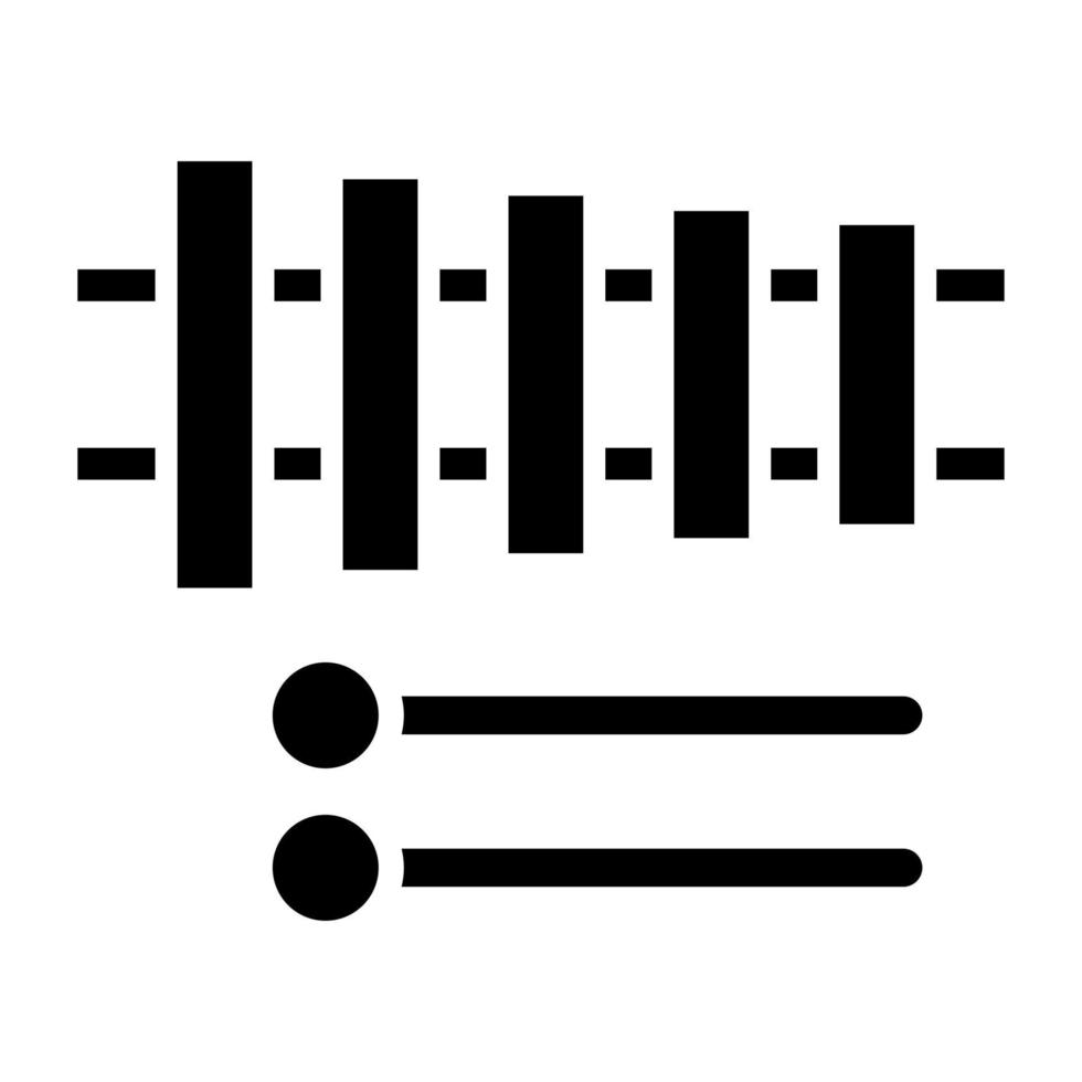 stile icona xilofono vettore