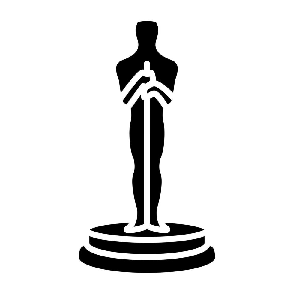 oscar premio icona stile vettore