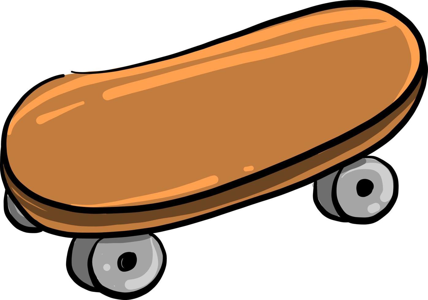 giallo skateboard, illustrazione, vettore su bianca sfondo