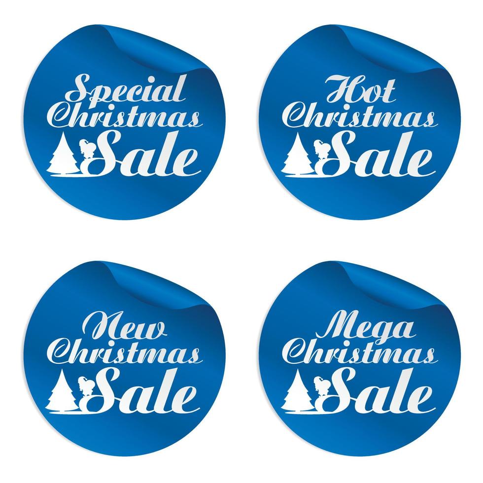 blu Natale vendita adesivi speciale, piccante, nuovo, mega vettore