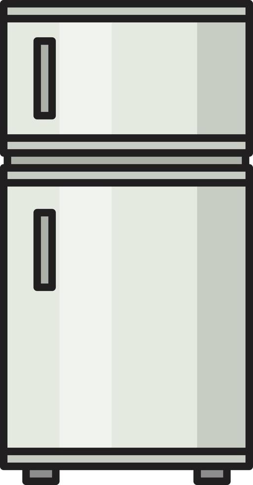 illustrazione vettoriale del frigorifero su uno sfondo. simboli di qualità premium. icone vettoriali per il concetto e la progettazione grafica.