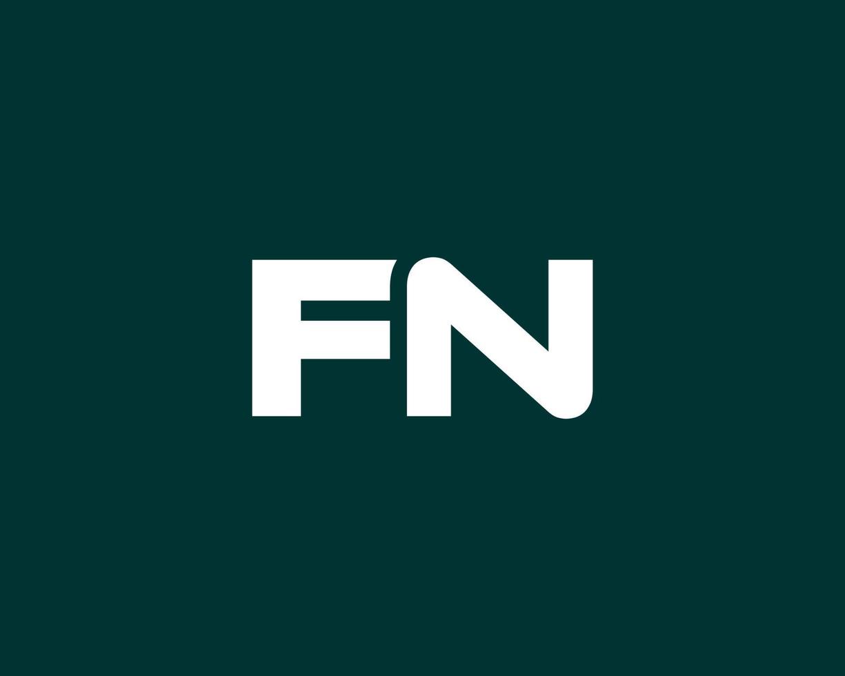 fn nf logo design vettore modello