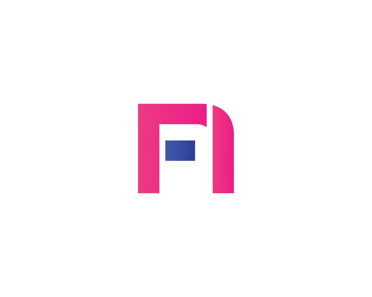 fn nf logo design vettore modello