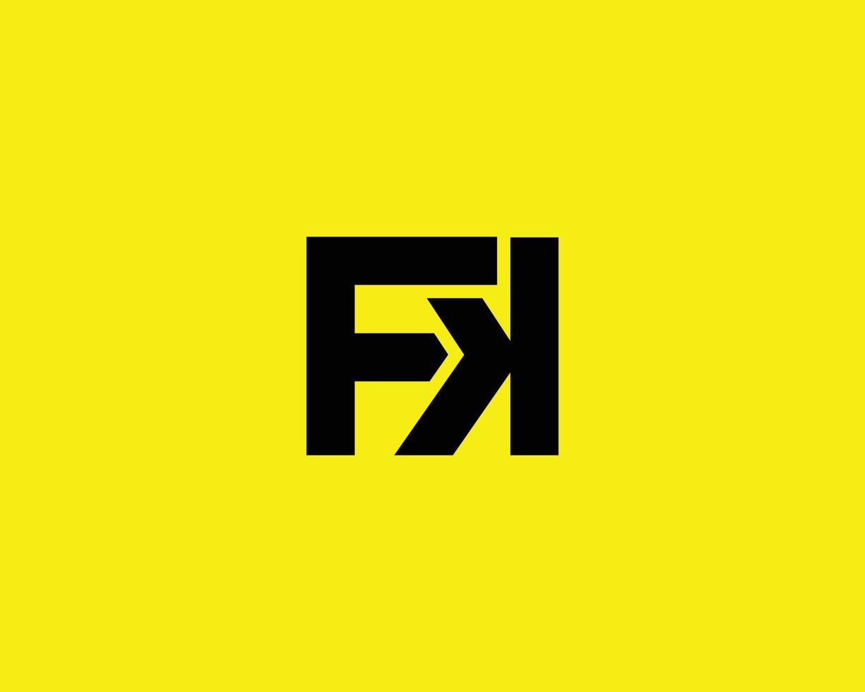 fk kf logo design vettore modello