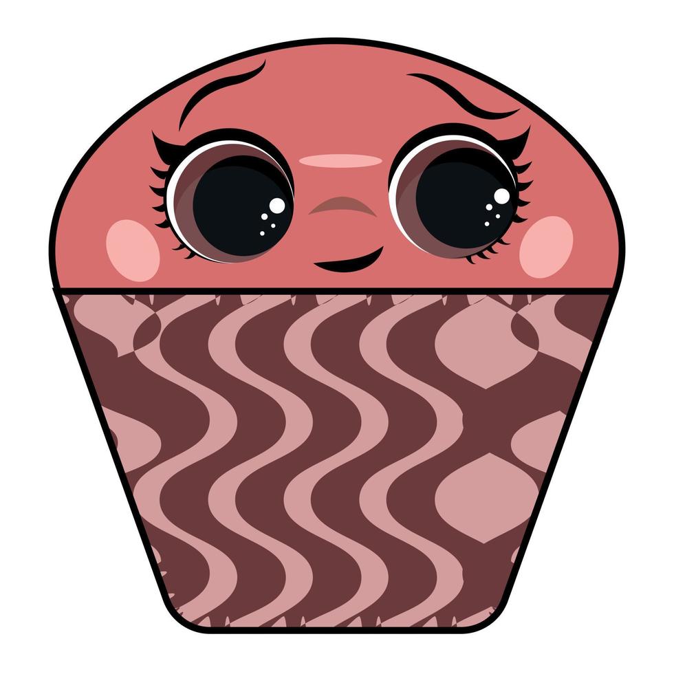 delizioso cupcake. disegno dell'illustrazione di vettore del dessert