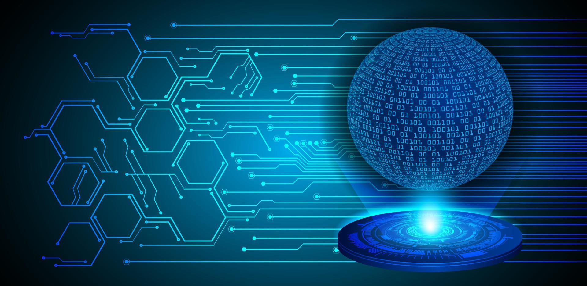 moderno globo olografico proiettore su tecnologia sfondo vettore